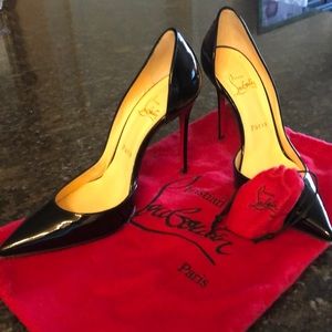 Christian Louboutin black patent shoes. Size 37.